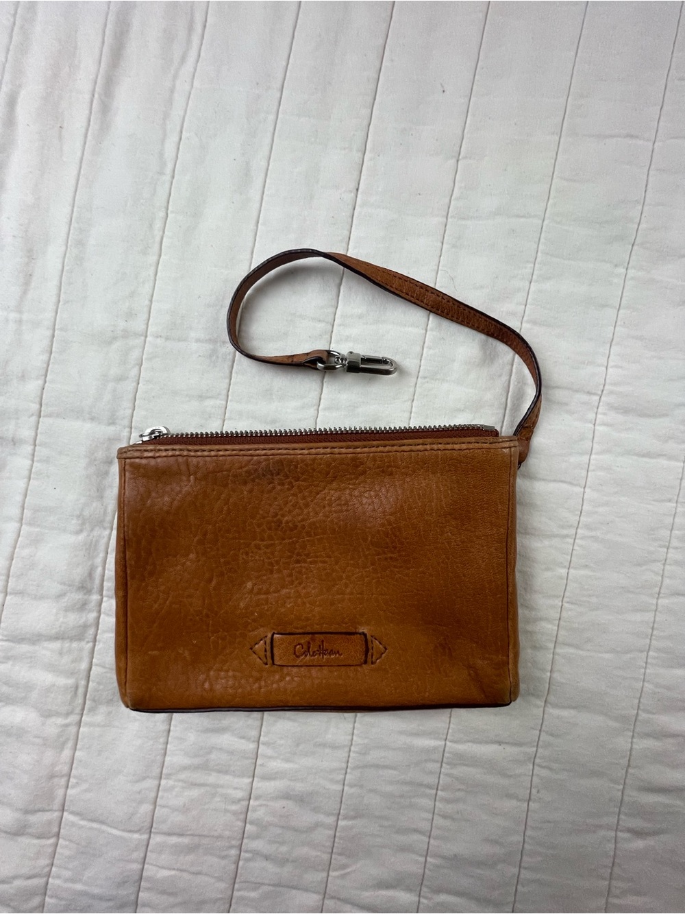 Cole Haan Brown Leather Wristlet Wallet Purse Attachment